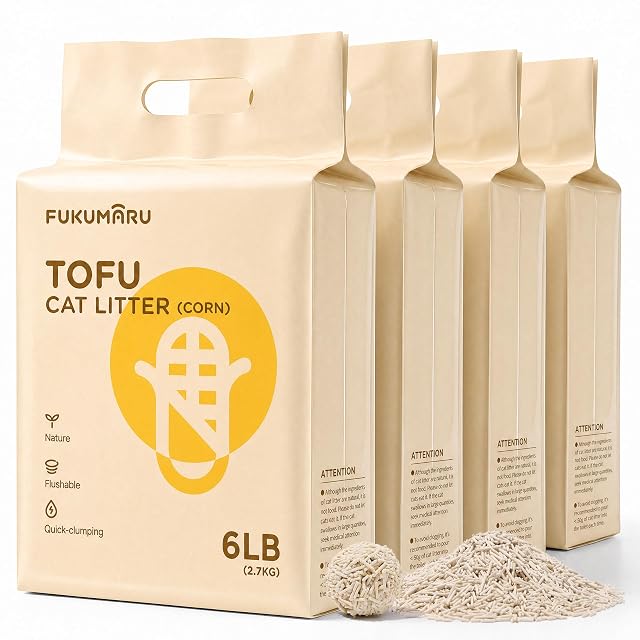 Saco de 10,8 kg de arena para gatos FUKUMARU de tofu y maíz