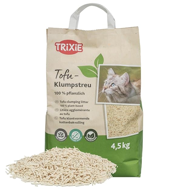 Saco de 4,5 kg de arena aglomerante de tofu TRIXIE para gatos